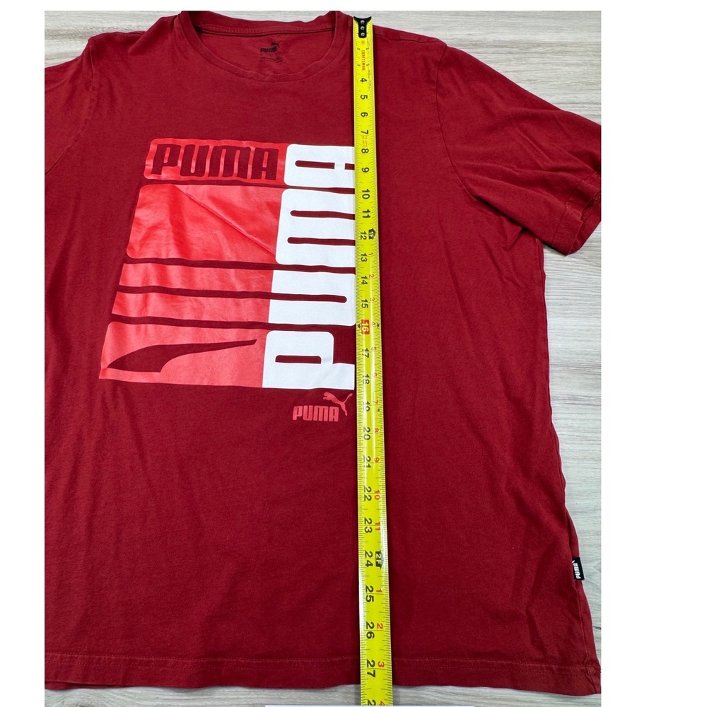 Puma Mens Red Graphic Logo Short Sleeve Crew Neck T-Shirt‎ XL 589271-22 - Picture 4 of 10